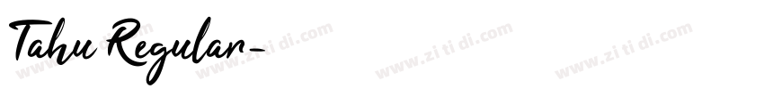 Tahu Regular字体转换